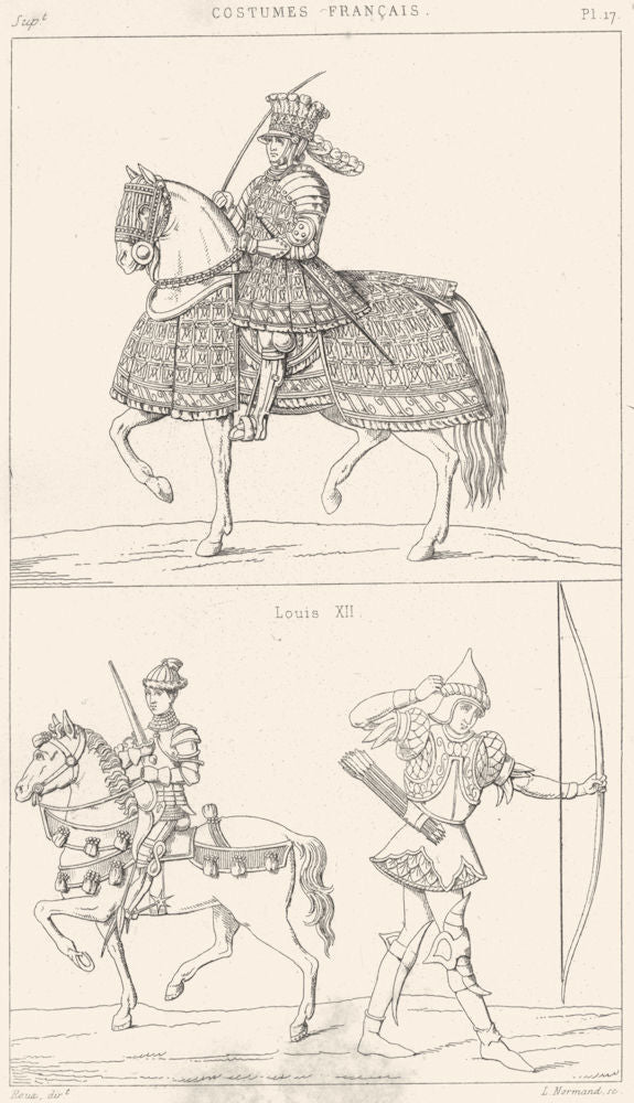 FRANCE. Militaria. Louis XII; Capitaine de Gendarmes(15e, Siecle); Archer 1875